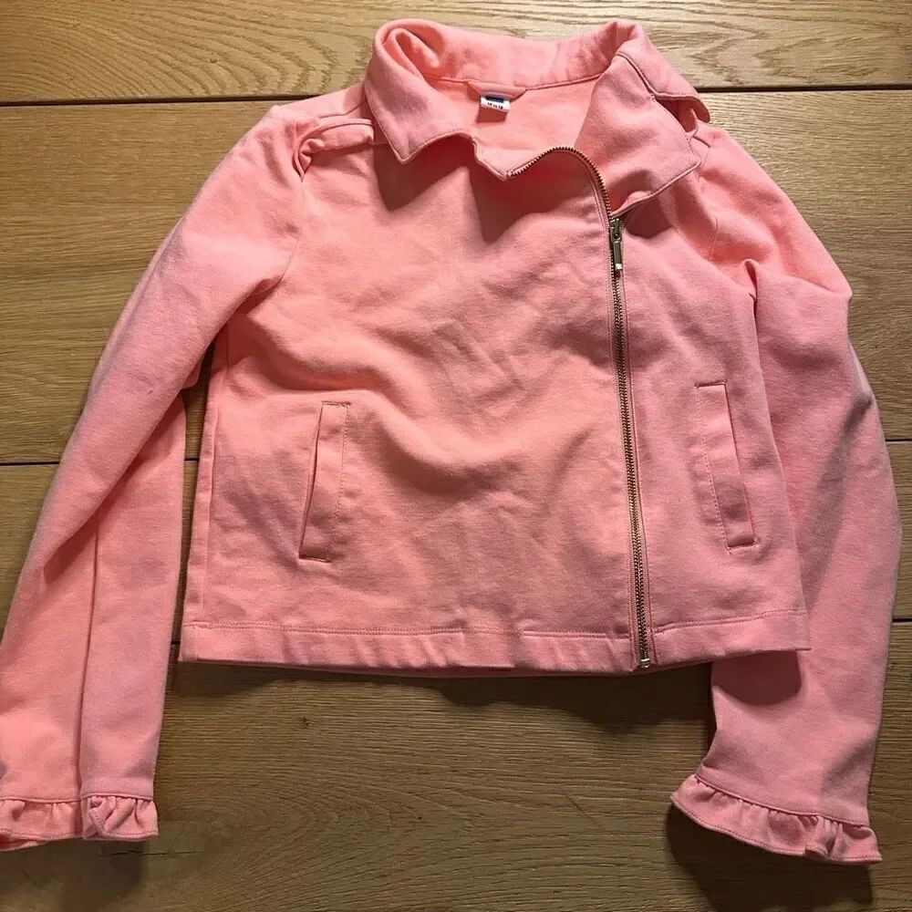 Janie and Jack girls jacket blazer coral pink 10/12